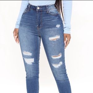 Medium Blue fashion nova jeans